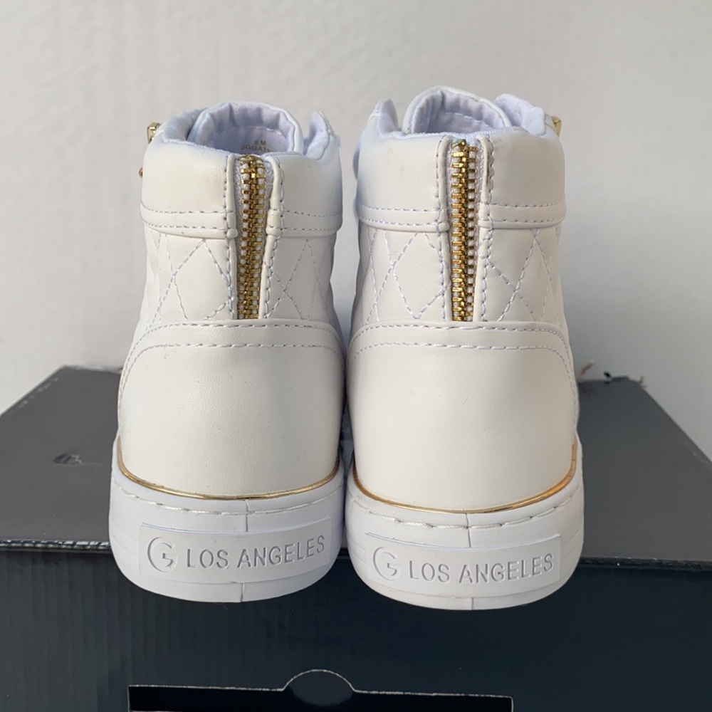 New G by Guess White Gatsin High Top Sneakers SZ 8 - Picture 8 of 8